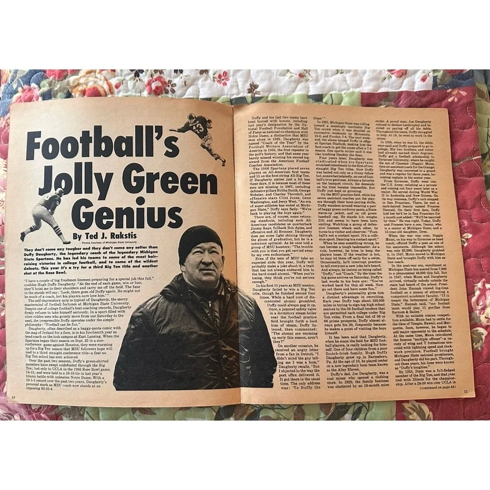 Vintage Namath vs Tarkenton Battle Of Quarterbacks Business Progress Magazine 67